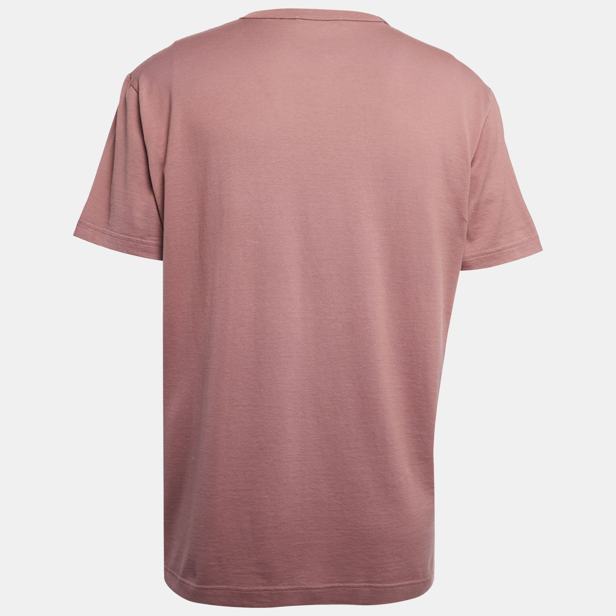 

Dolce & Gabbana Dusty Pink Cotton Crew Neck Half Sleeve T-Shirt