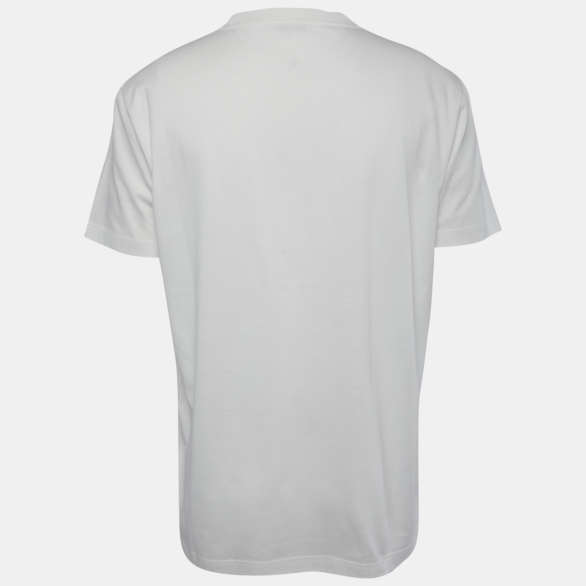 

Prada White Cotton Logo Pocket Detail Crew Neck Half Sleeve T-Shirt 3XL