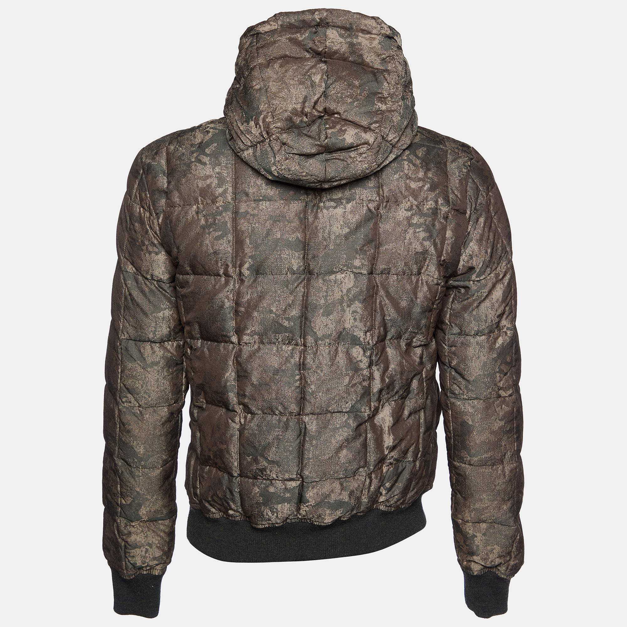 

Dolce & Gabbana Military Green Synthetic Hooded Puffer Jacket