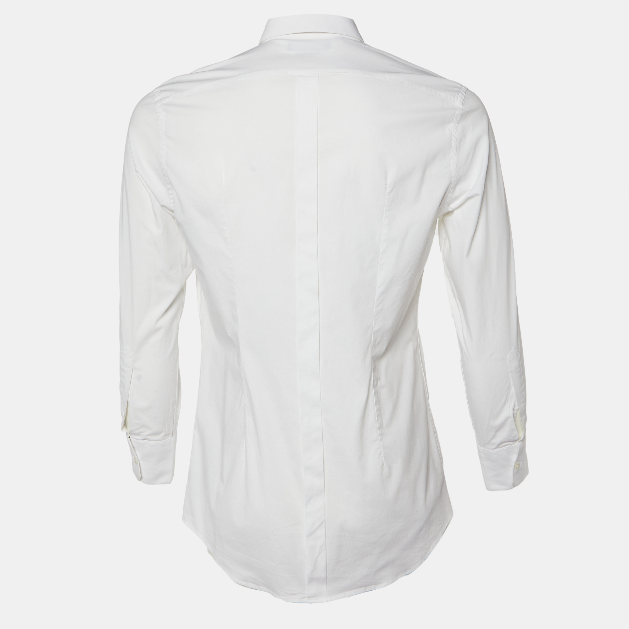 

Dolce & Gabbana White Cotton Gold Fit Shirt