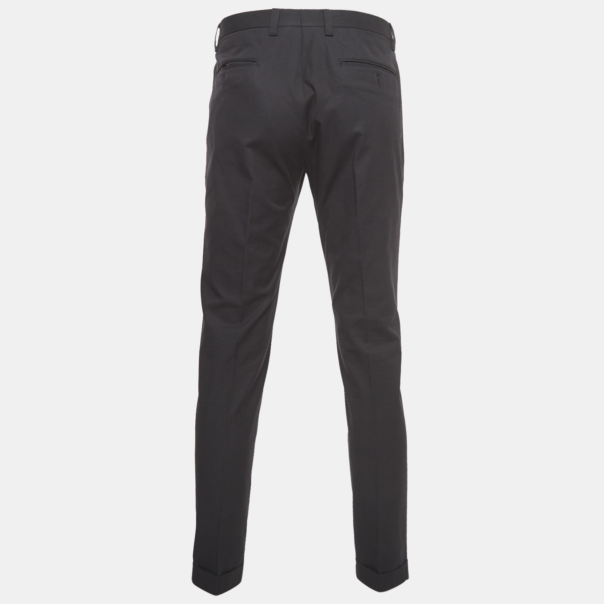 

Dolce & Gabbana Black Cotton Regular Fit Pants