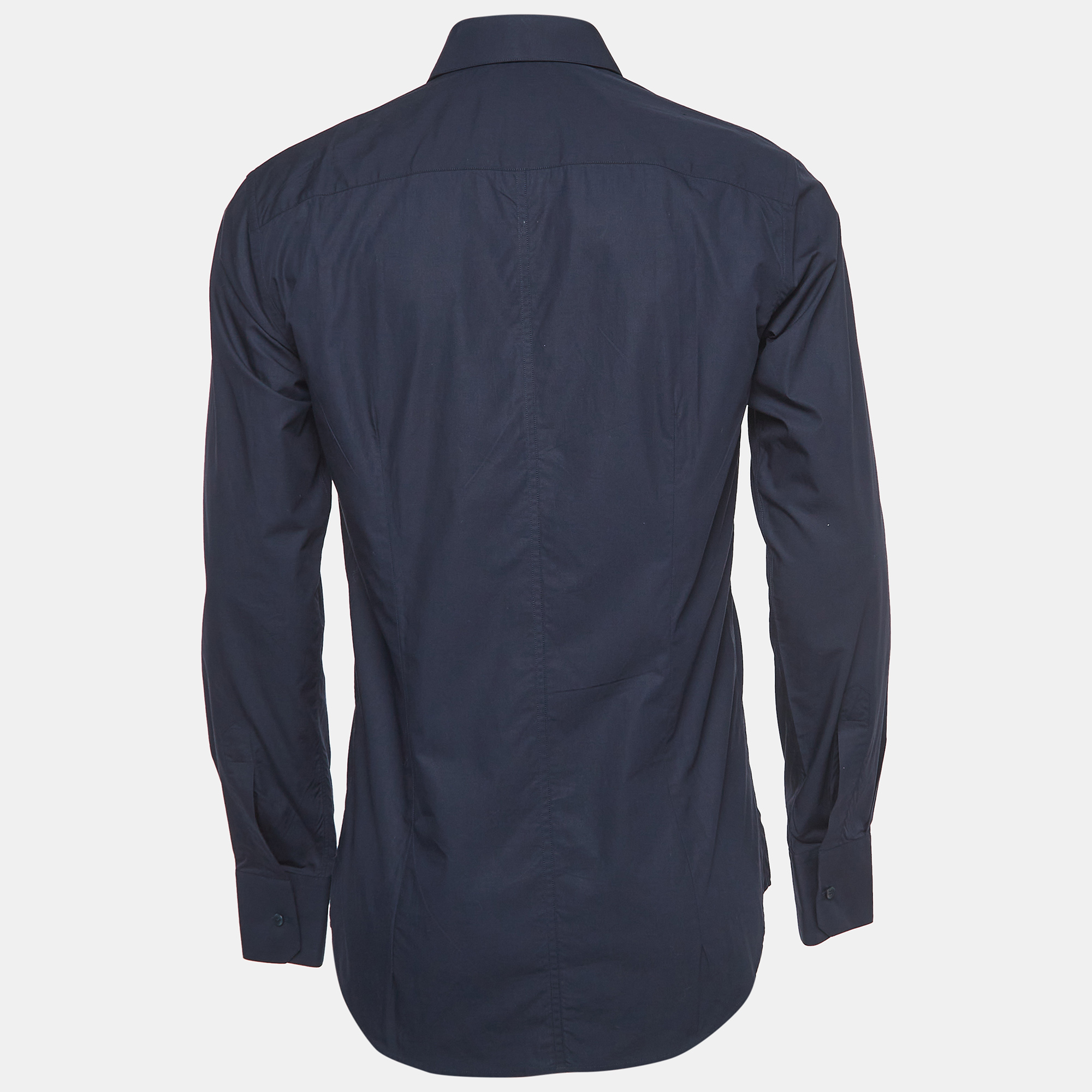 

Dolce & Gabbana Dark Blue Cotton Martini Long Sleeve Shirt, Navy blue