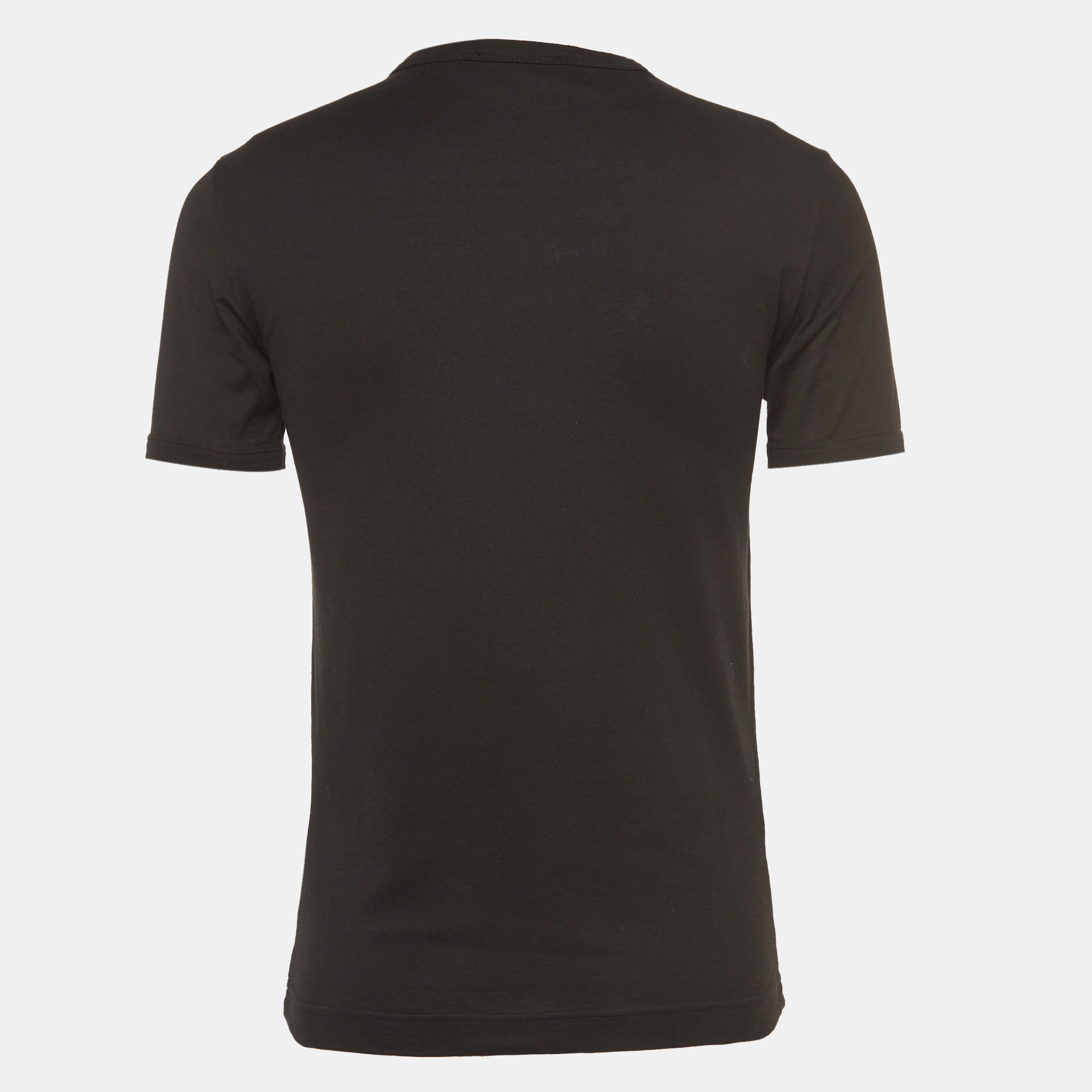 

Dolce & Gabbana Black Cotton Embroidered T-Shirt