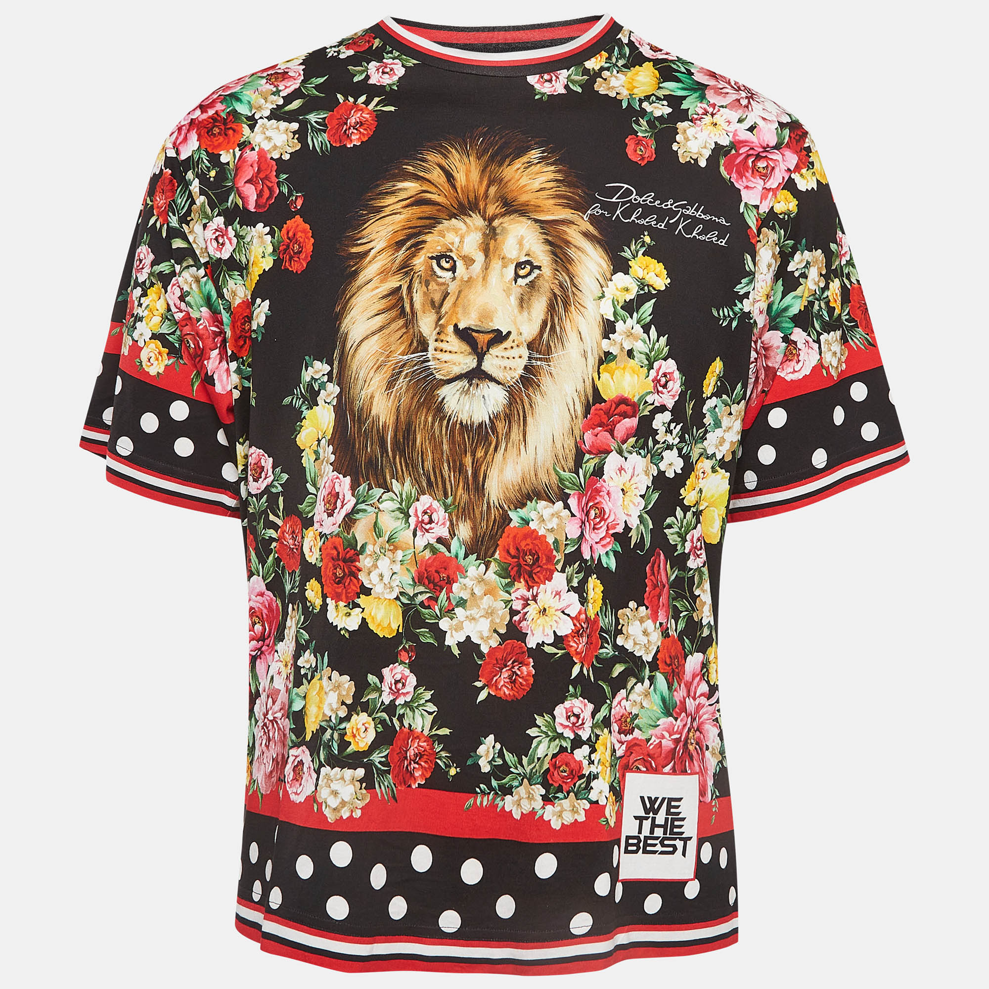 

Dolce & Gabbana X Khaled Multicolor Print Cotton T-Shirt L