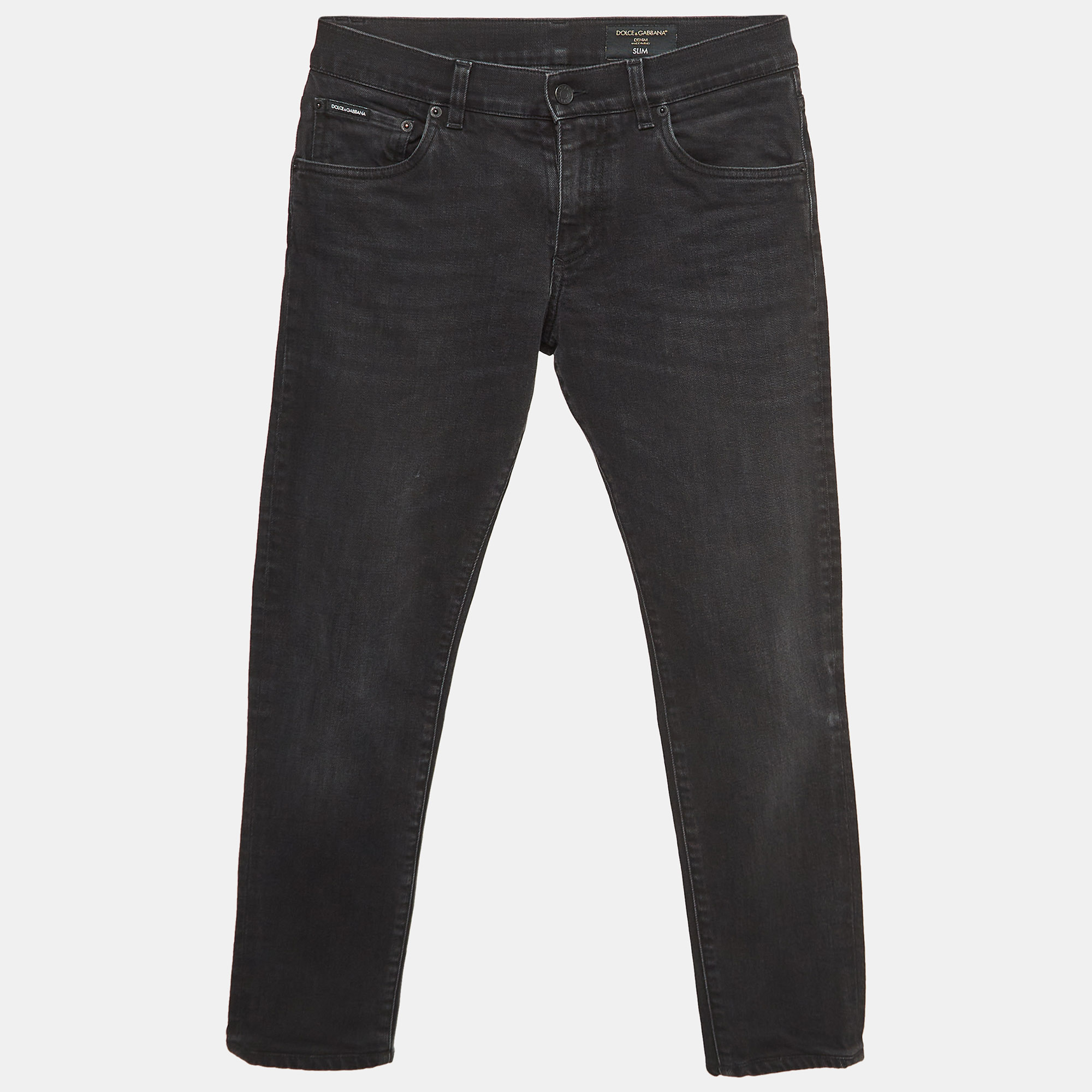 

Dolce & Gabbana Black Denim Slim Fit Jeans S Waist 32"