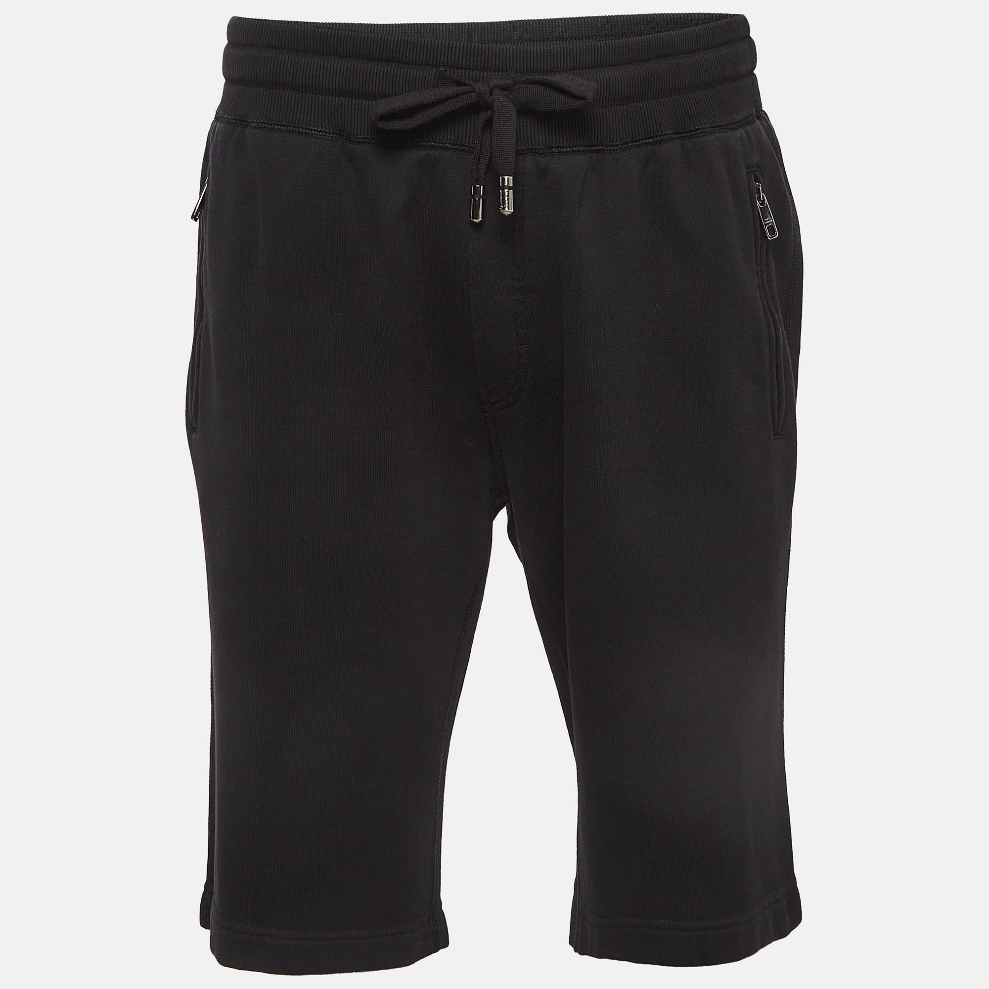 

Dolce & Gabbana Black Cotton Knit Shorts XL