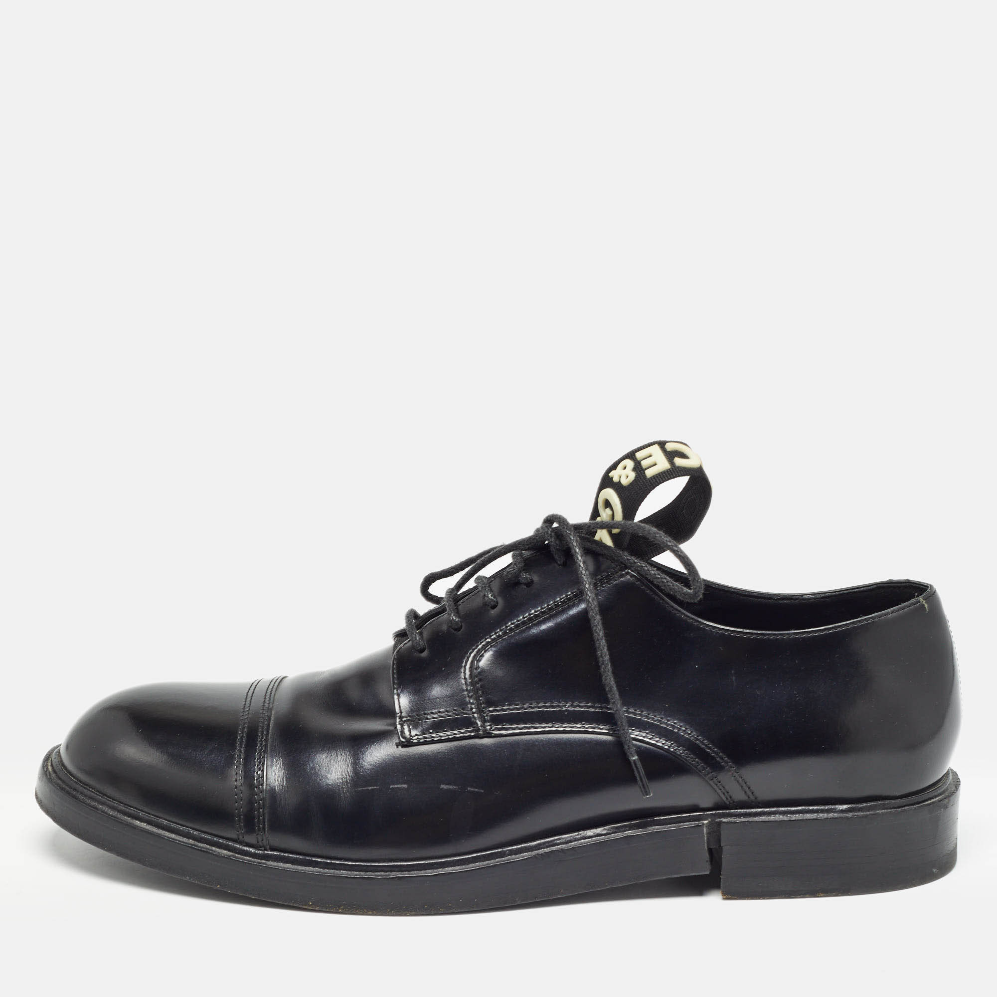 

Dolce & Gabbana Black Leather Derby Size 42