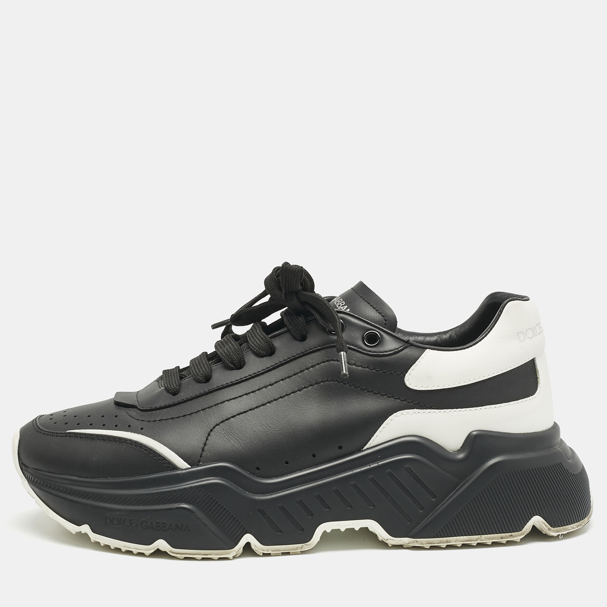 

Dolce & Gabbana Black Leather Daymaster Sneakers Size 41