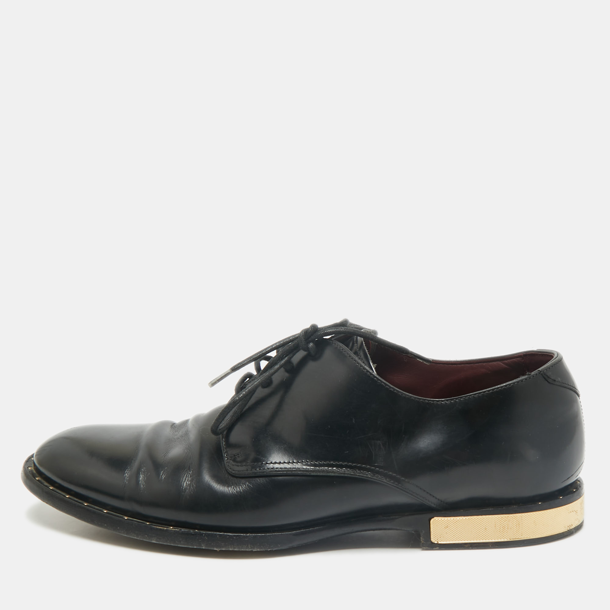 

Dolce & Gabbana Black Leather Lace Up Derby Size 40