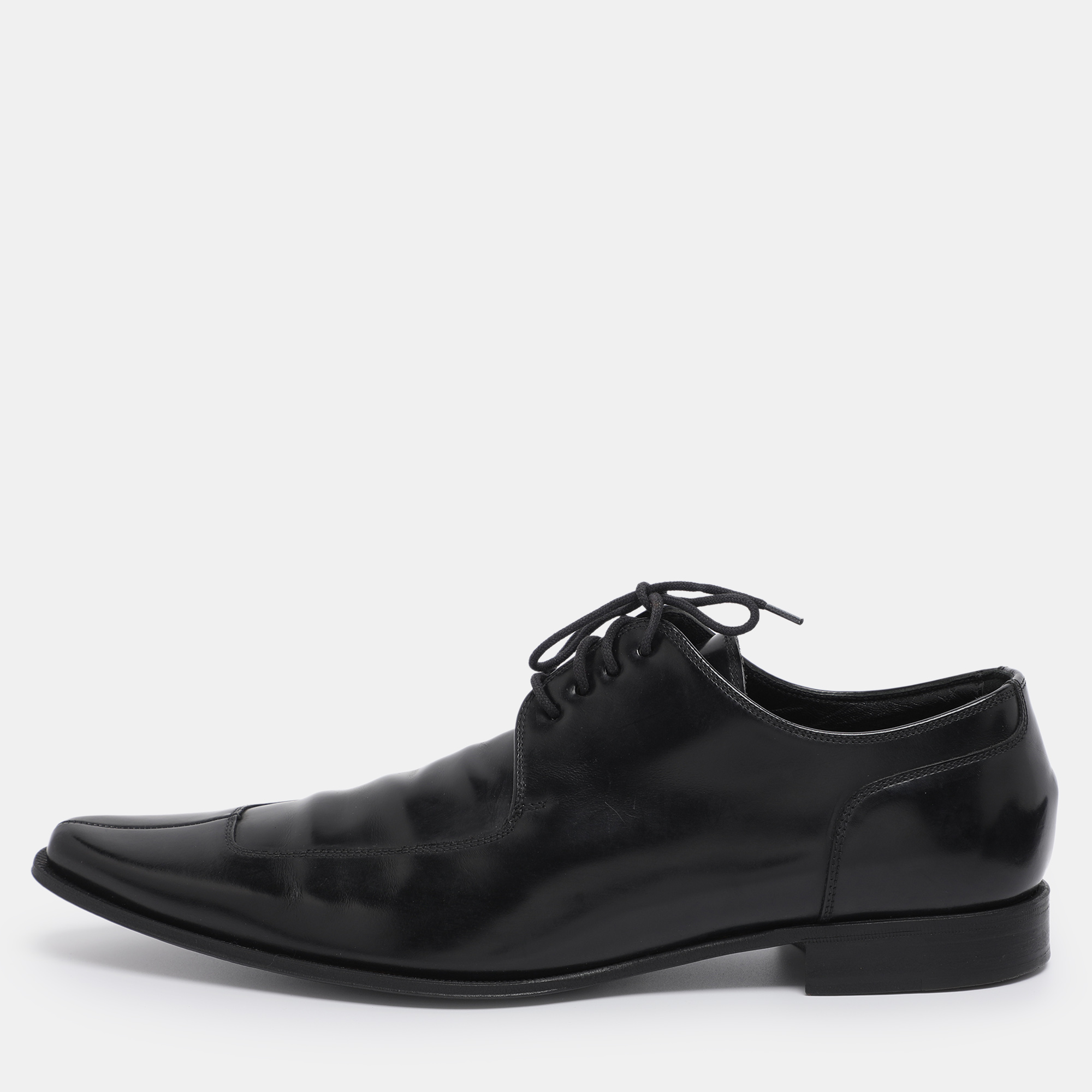 

Dolce & Gabbana Black Leather Derby Size 40.5