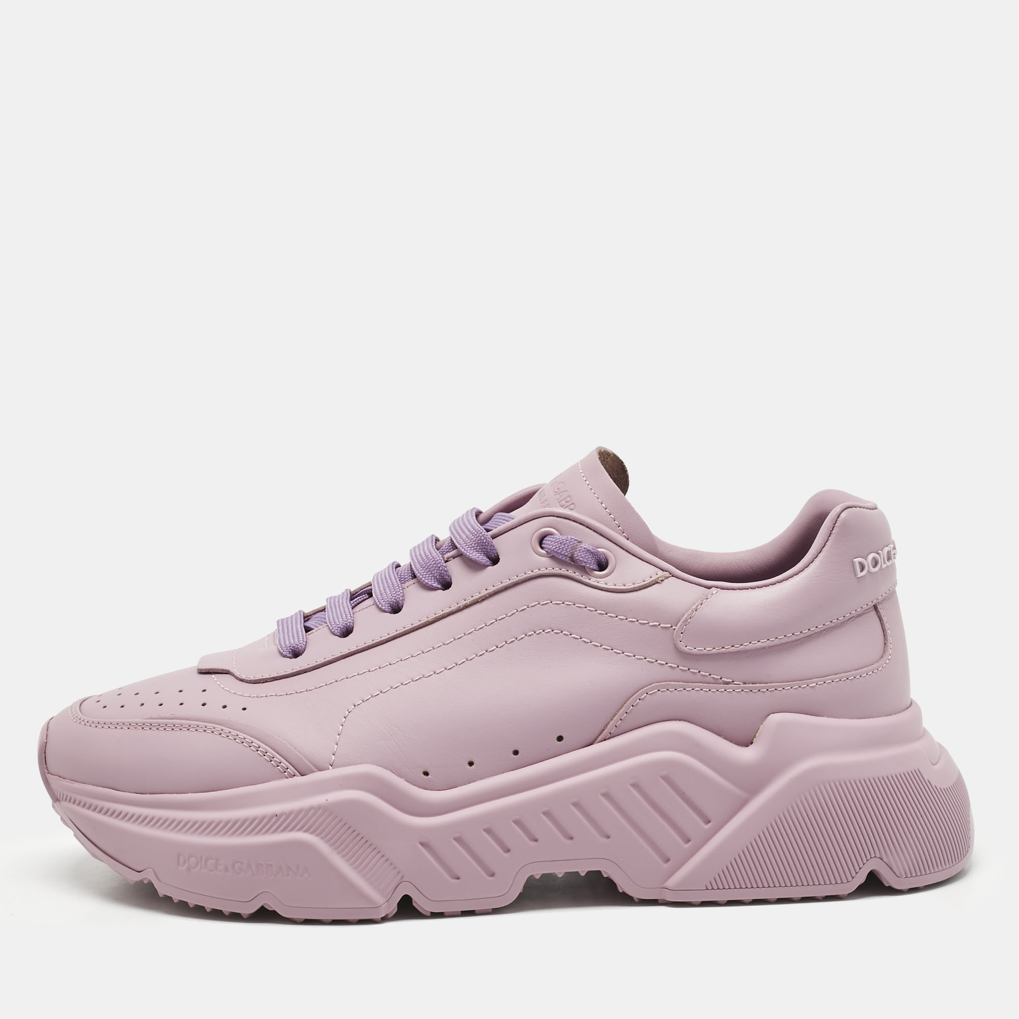 

Dolce & Gabbana Pink Leather Daymaster Sneakers Size 41