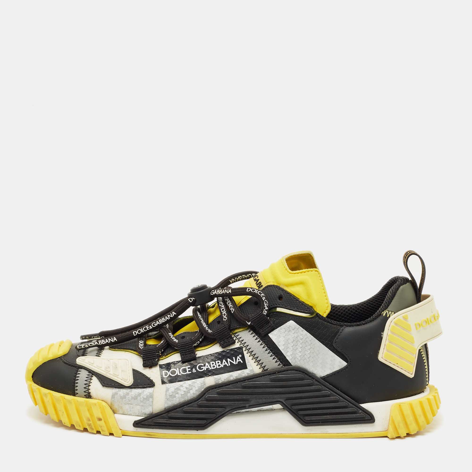 

Dolce & Gabbana Multicolor Leather and Mesh ns1 Lace Up Sneakers Size
