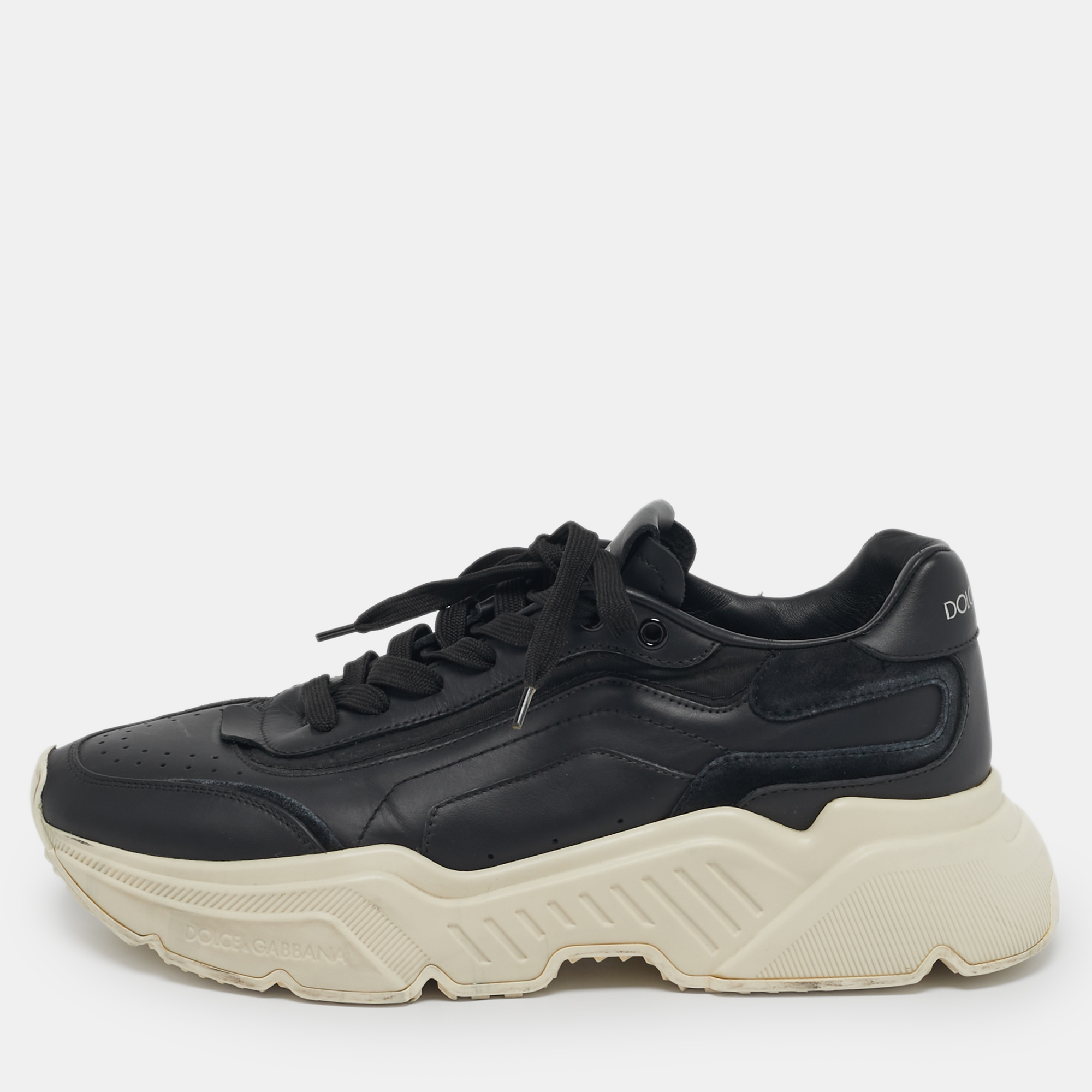 

Dolce & Gabbana daymaster Size 43 Black Leather Lace Up Sneakers