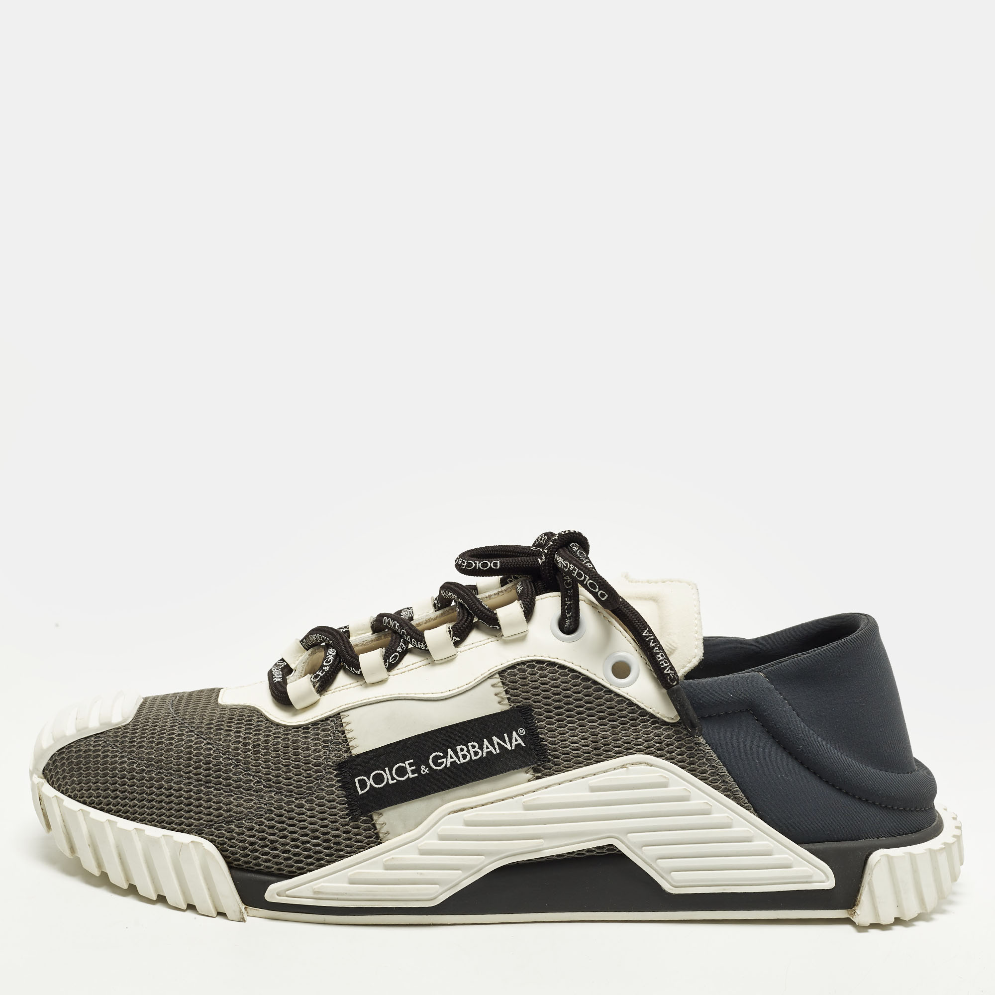 

Dolce & Gabbana Ns1 Size  Multicolor Leather, Mesh and Suede Lace Up Sneakers