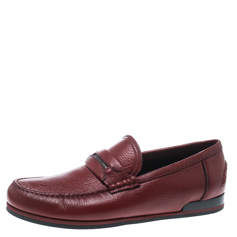 Pre Owned حذاء لوفرز دولتشي أند غابانا جينوفا جلد أخضر مقاس 43