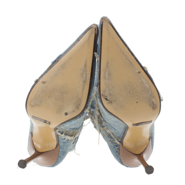 Dolce and Gabbana Denim Over the Knee Boots Size 37 Dolce and Gabbana TLC