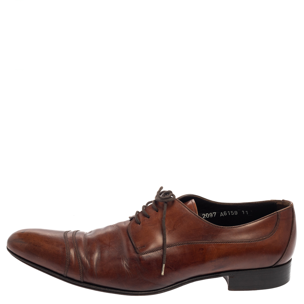 

Dolce & Gabbana Brown Leather Lace Up Derby Size