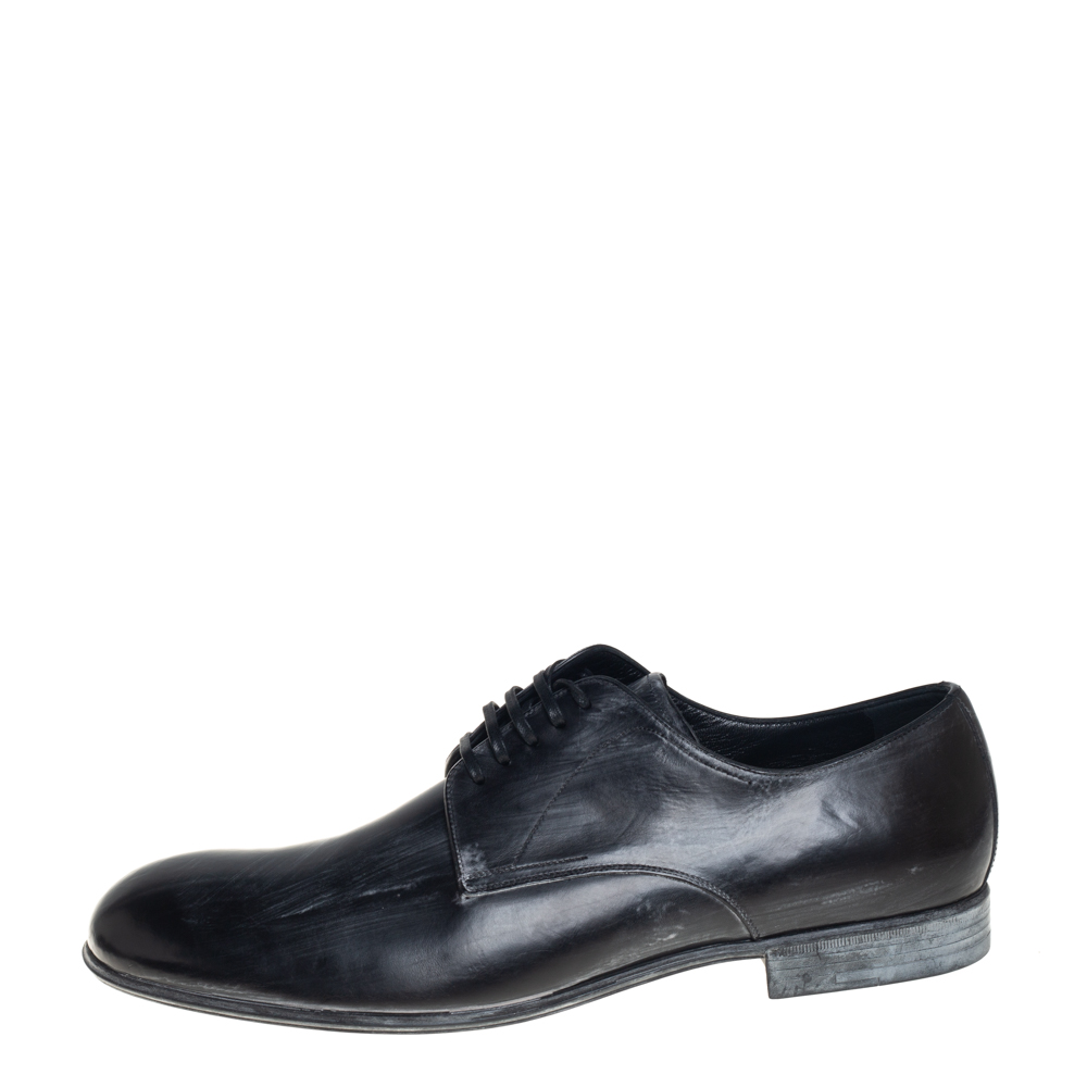 

Dolce & Gabbana Two Tone Leather Lace Up Derby Size, Black