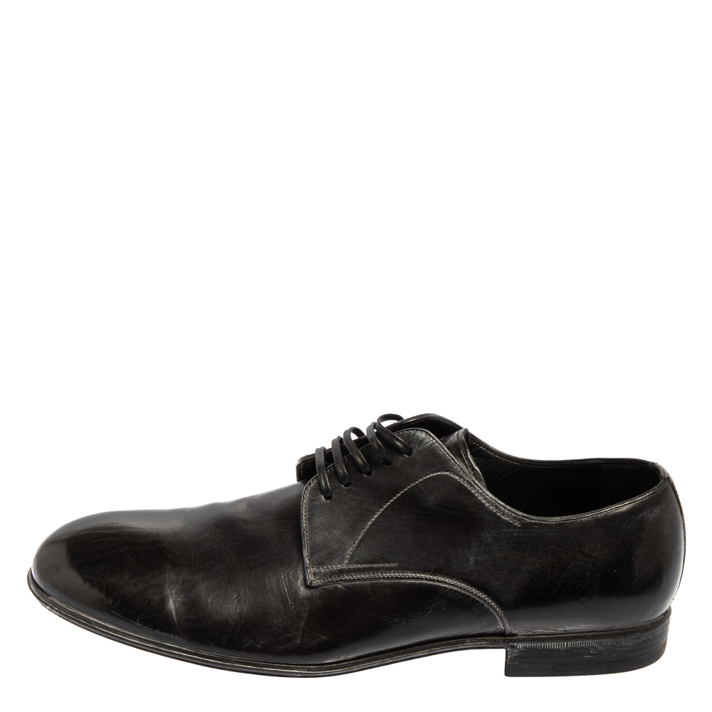 

Dolce & Gabbana Two Tone Leather Lace Up Derby Size, Black