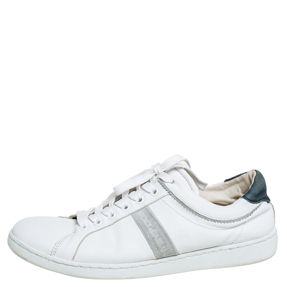 

Dolce & Gabbana White Leather Low Top Sneakers Size