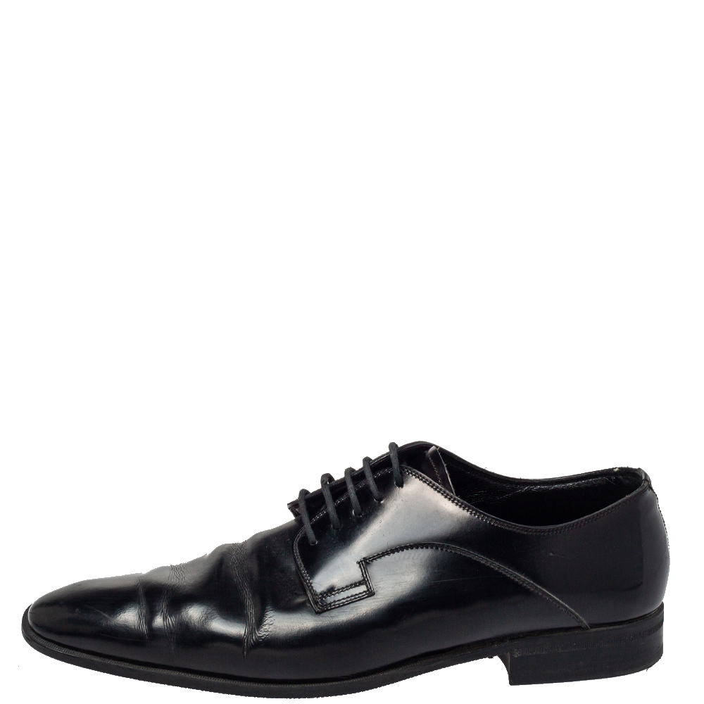 

Dolce & Gabbana Black Leather Lace Up Oxford Size
