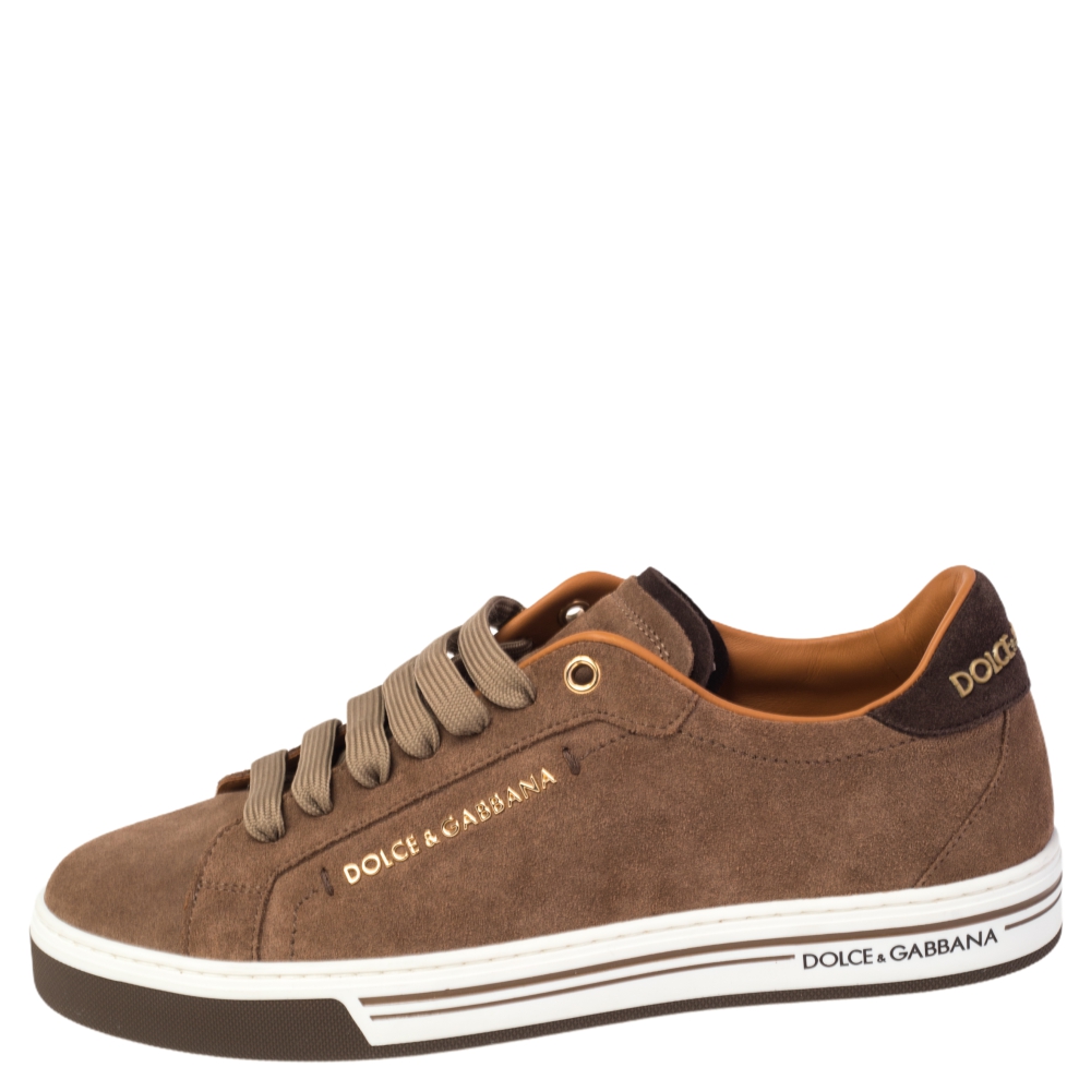 

Dolce & Gabbana Brown Suede Low Top Sneakers Size