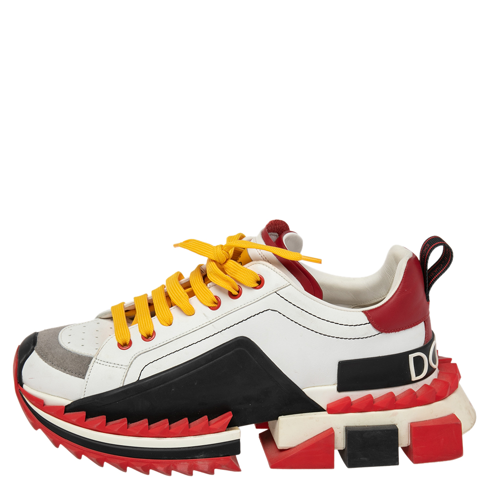

Dolce & Gabbana Multicolored Leather Super King Sneakers Size, Multicolor