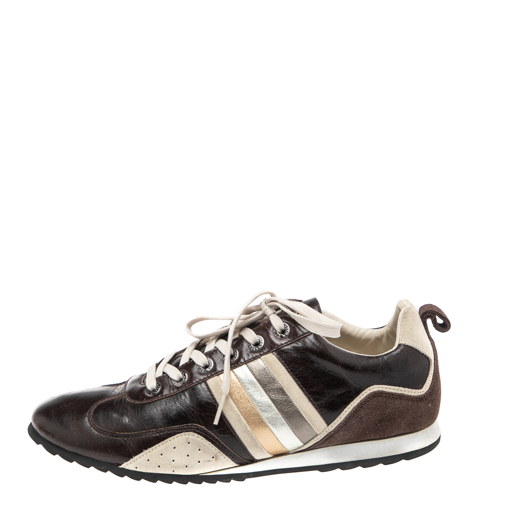 

Dolce & Gabbana Multicolor Suede and Leather Low Top Sneakers Size