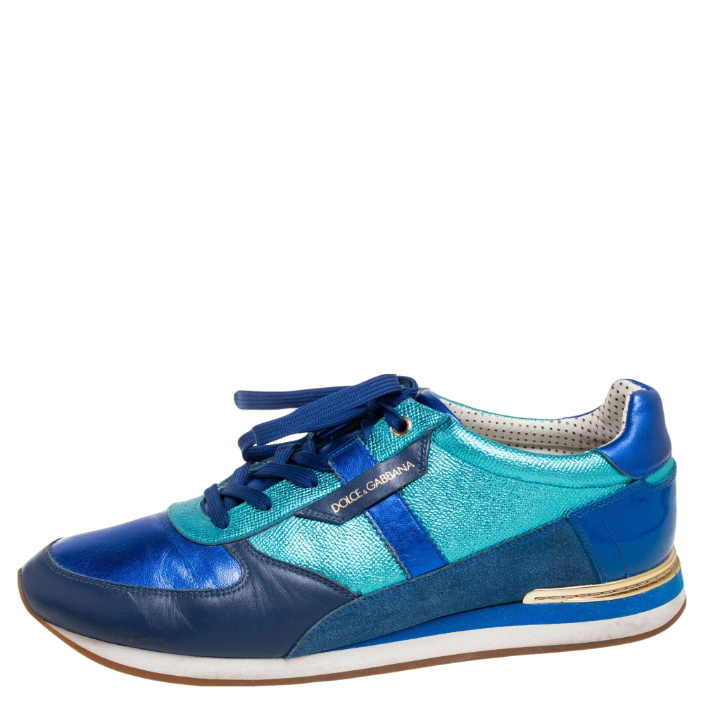 

Dolce & Gabbana Multicolor Leather Low Top Sneakers Size