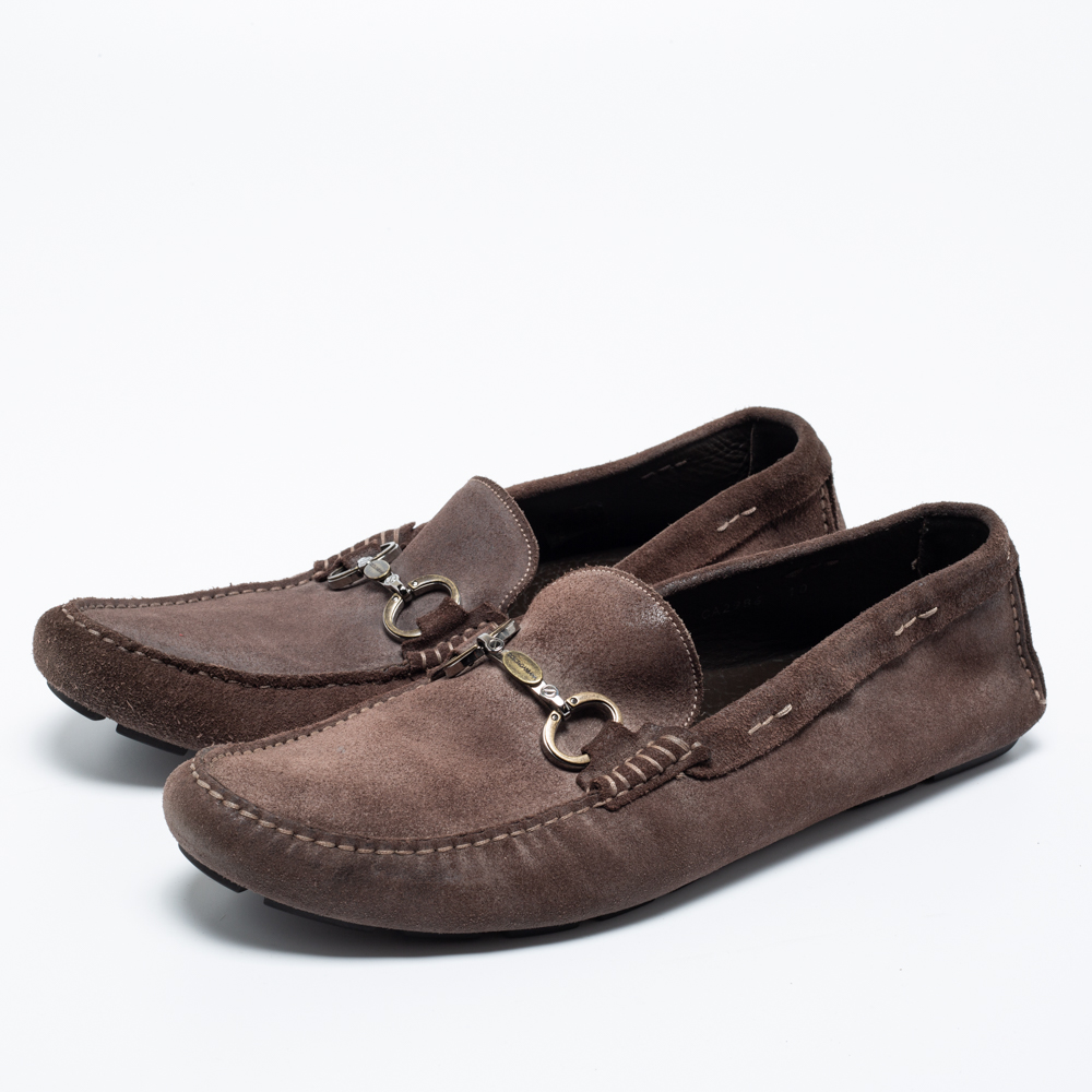 

Dolce & Gabbana Brown Suede Boat Loafers Size