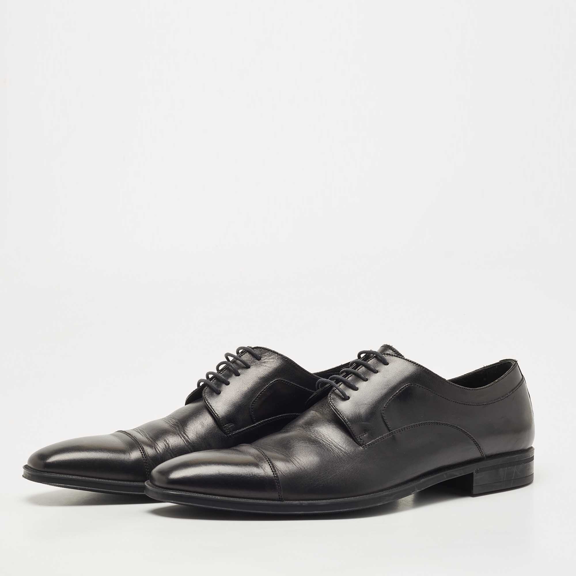 

Dolce & Gabbana Black Leather Lace Up Derby Size