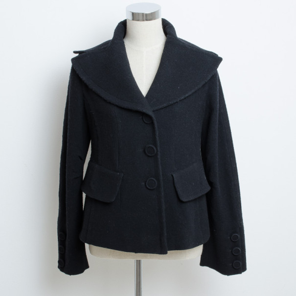 Donna Karan Collection Black Wool Jacket 