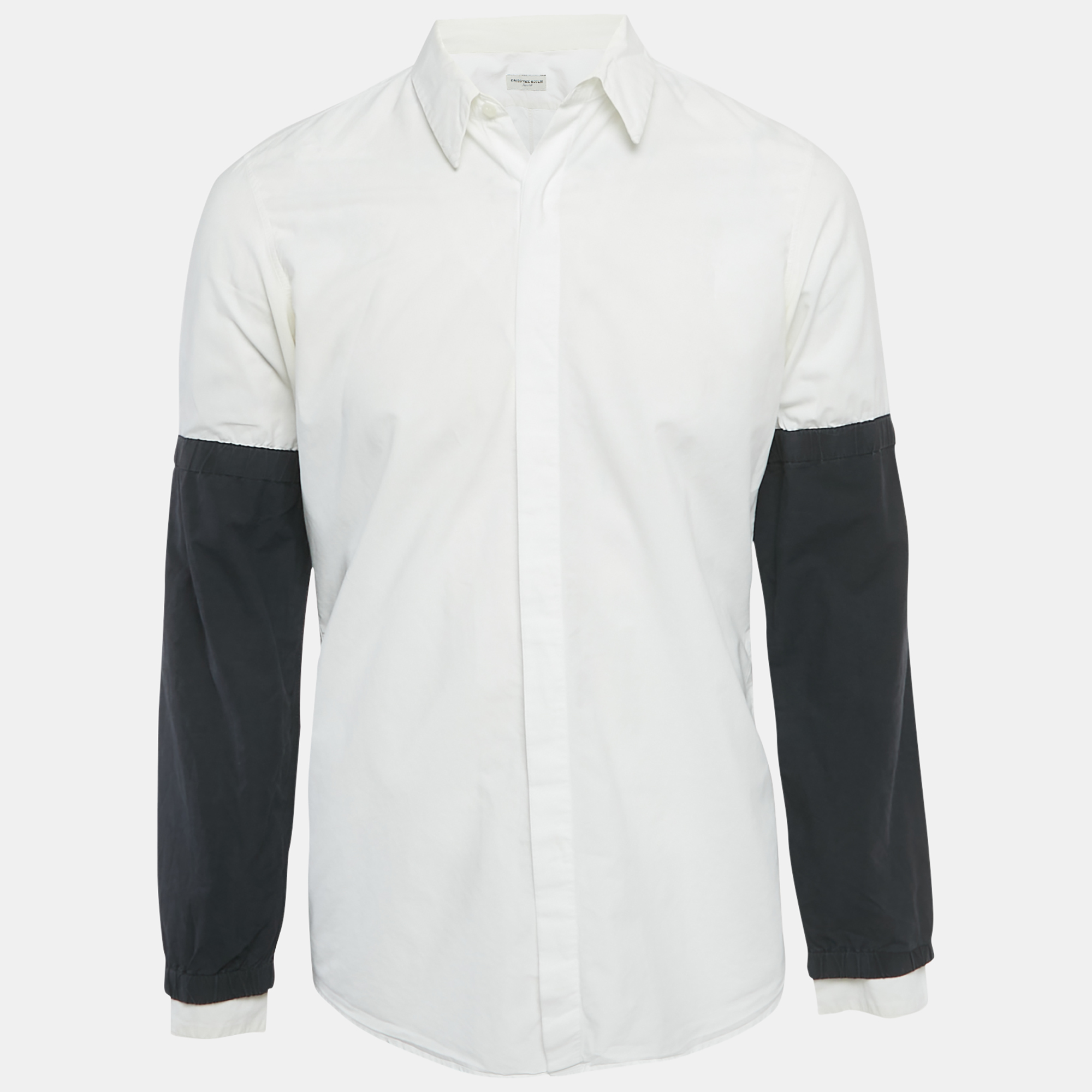 

Dries van Noten White Cotton Layered Sleeve Shirt M