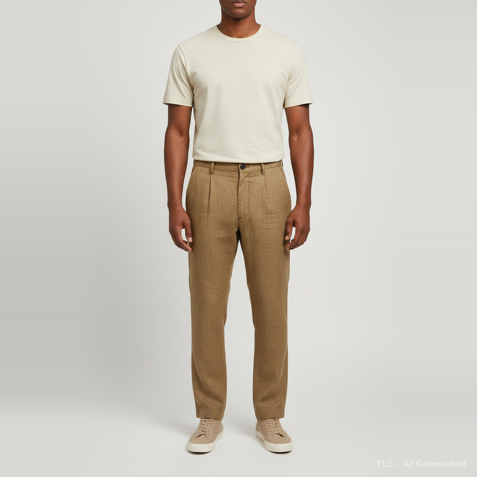 

Dries Van Noten Brown Plaid Linen Straight Fit Pants XL