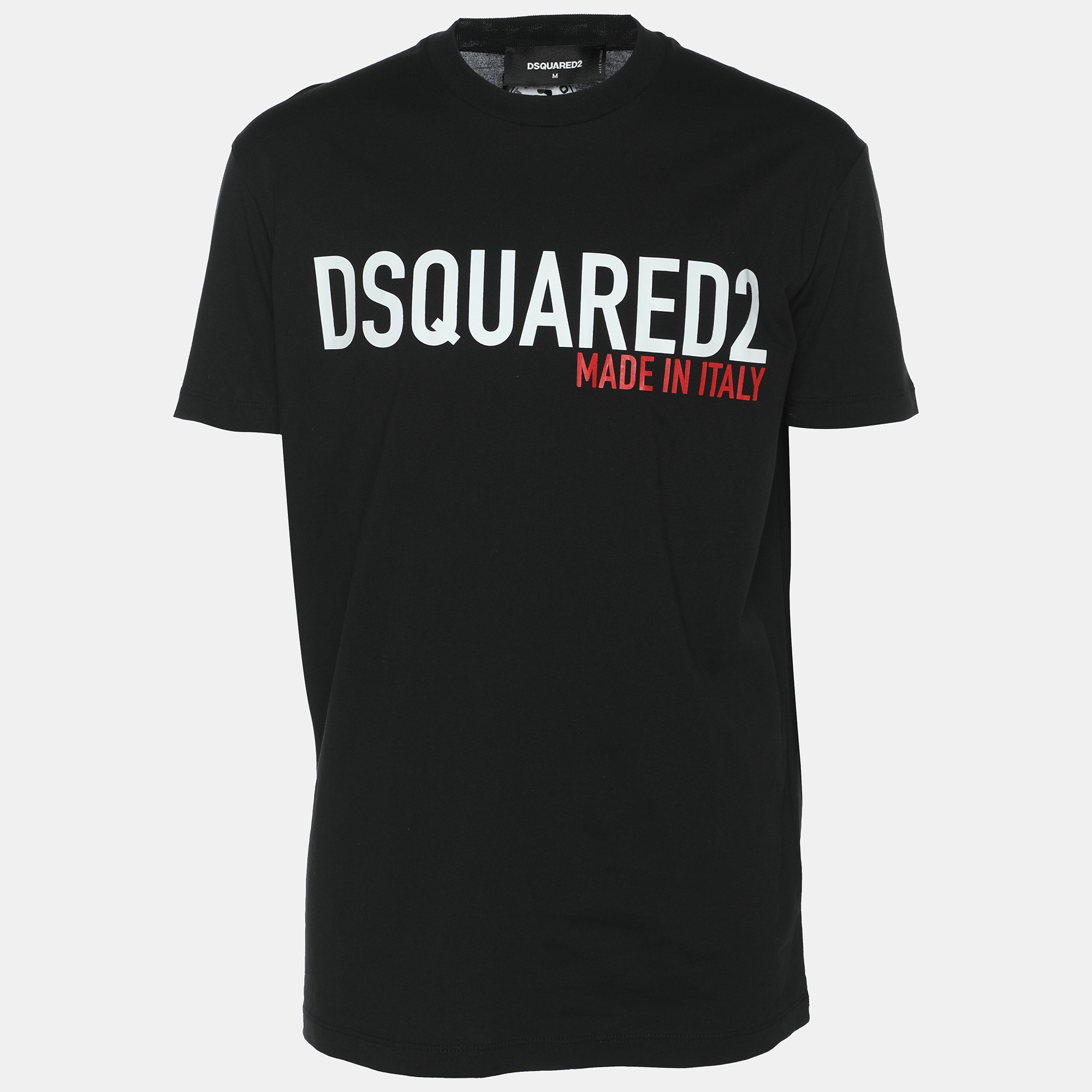 

Dsquared2 Black Jersey Logo Print T-Shirt M