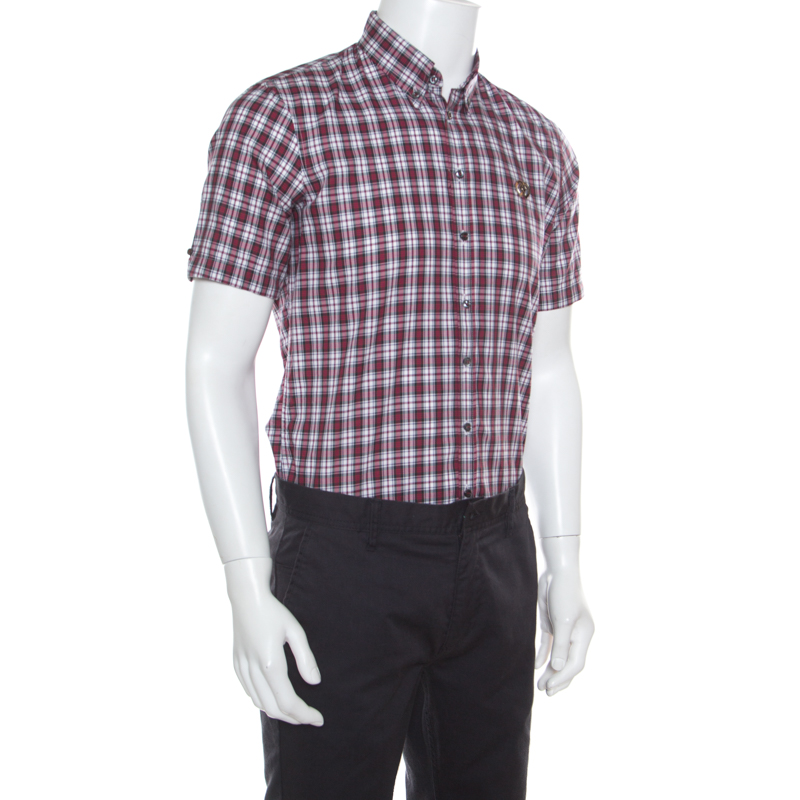 

Dsquared2 Multicolor Tartan Plaid Checked Cotton Short Sleeve Shirt