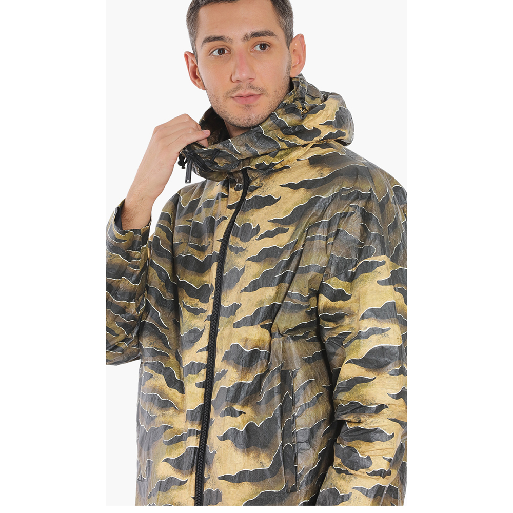 

Dsquared2 Green Tiger Camouflage Paper Windbreaker  (IT 46