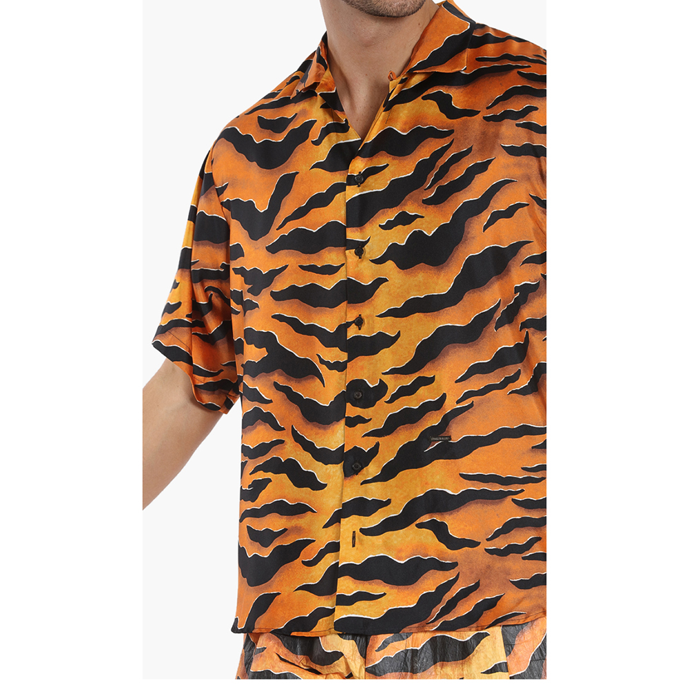 

Dsquared2 Orange Tiger Camouflage Shirt  (IT 48