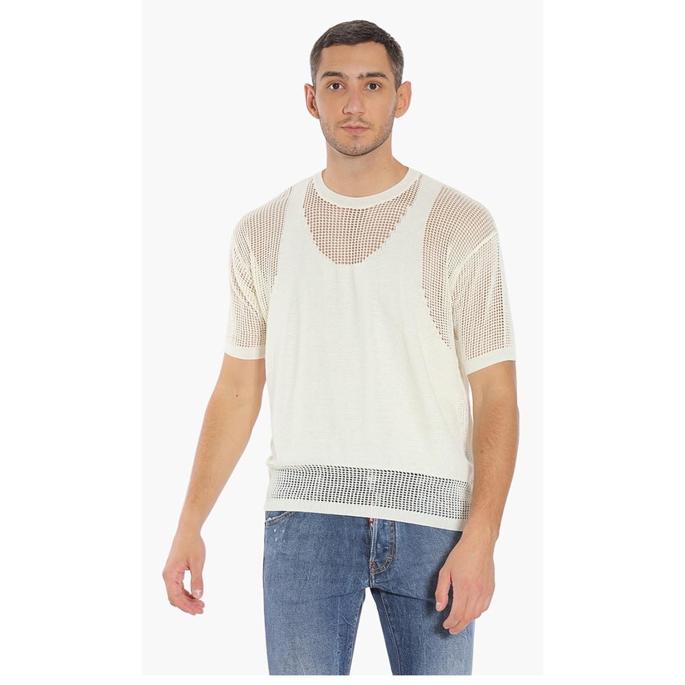Dsquared2 White Plain Lightweight Sweater XS