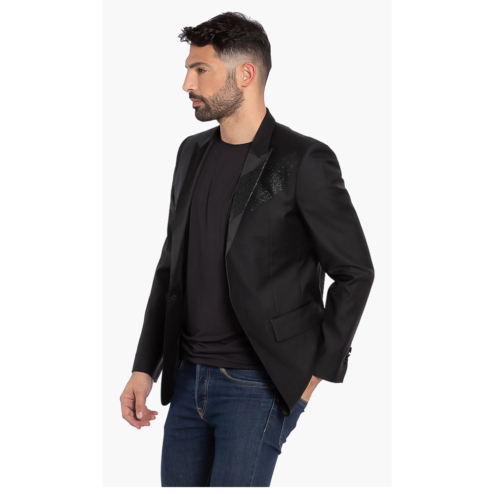 

Dsquared2 Black Glitter 2-Button Suit Jacket  (IT 48