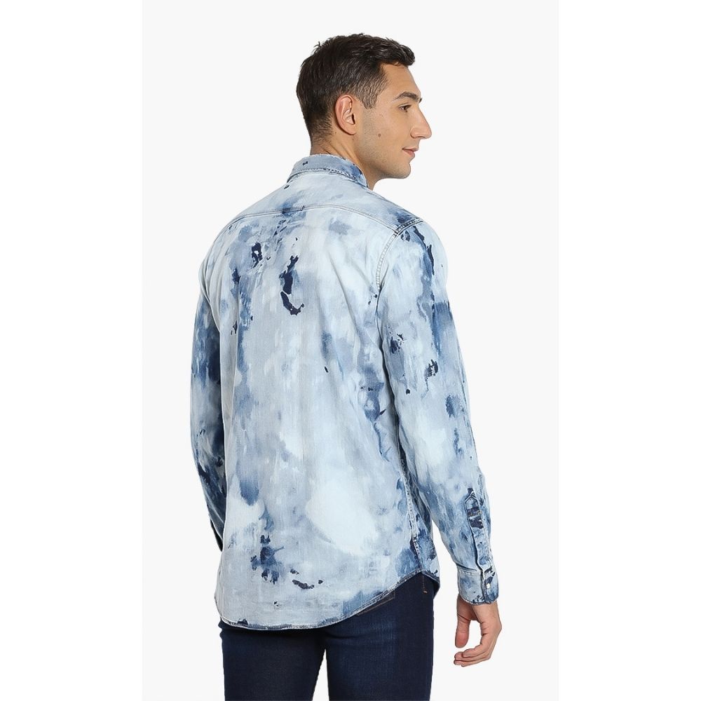 

Dsquared2 Blue Dye Washed Denim Shirt  (IT 50