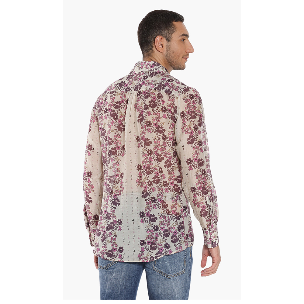 

Dsquared2 Purple Floral Long Sleeves Shirt  (IT 52, Multicolor