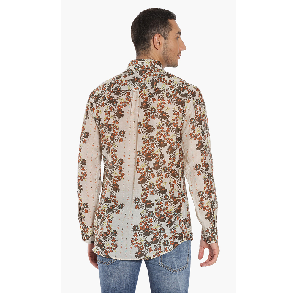 

Dsquared2 Multicolor Floral Long Sleeves Shirt  (IT 50