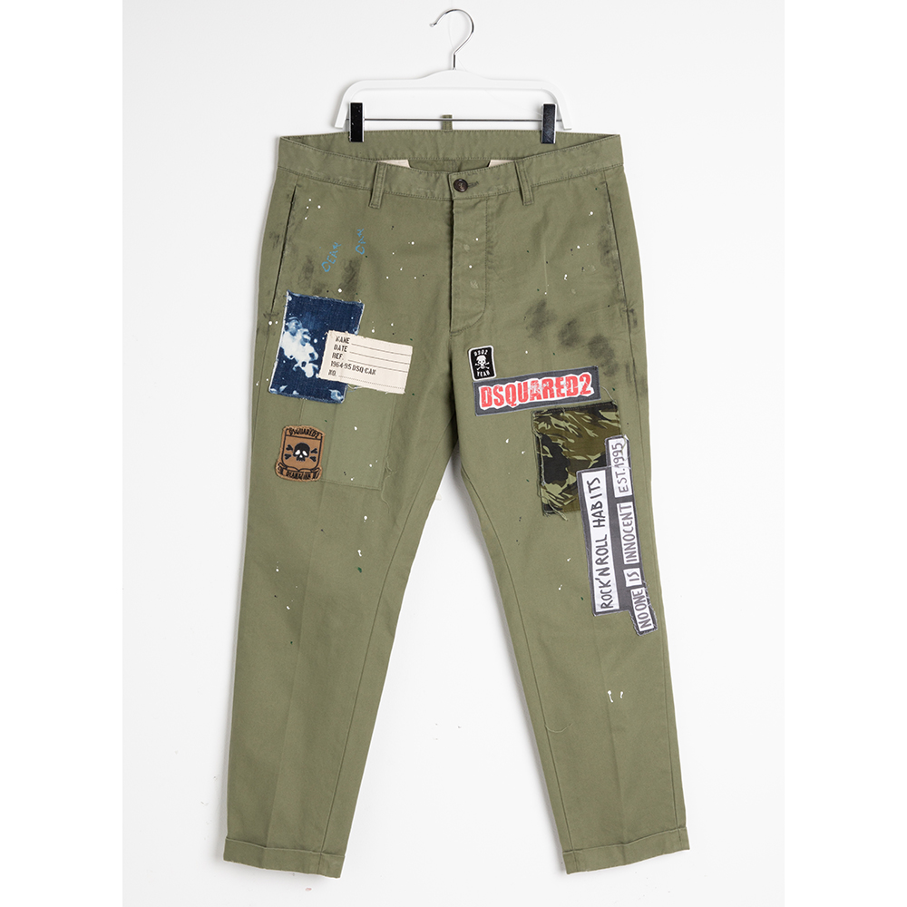 Dsquared2 Green Patched Chino Pants XXL (54)