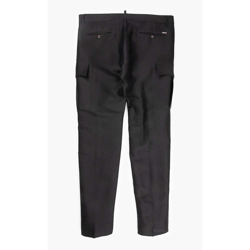 

Dsquared2 Black Admiral Fit Cargo Pants  (48