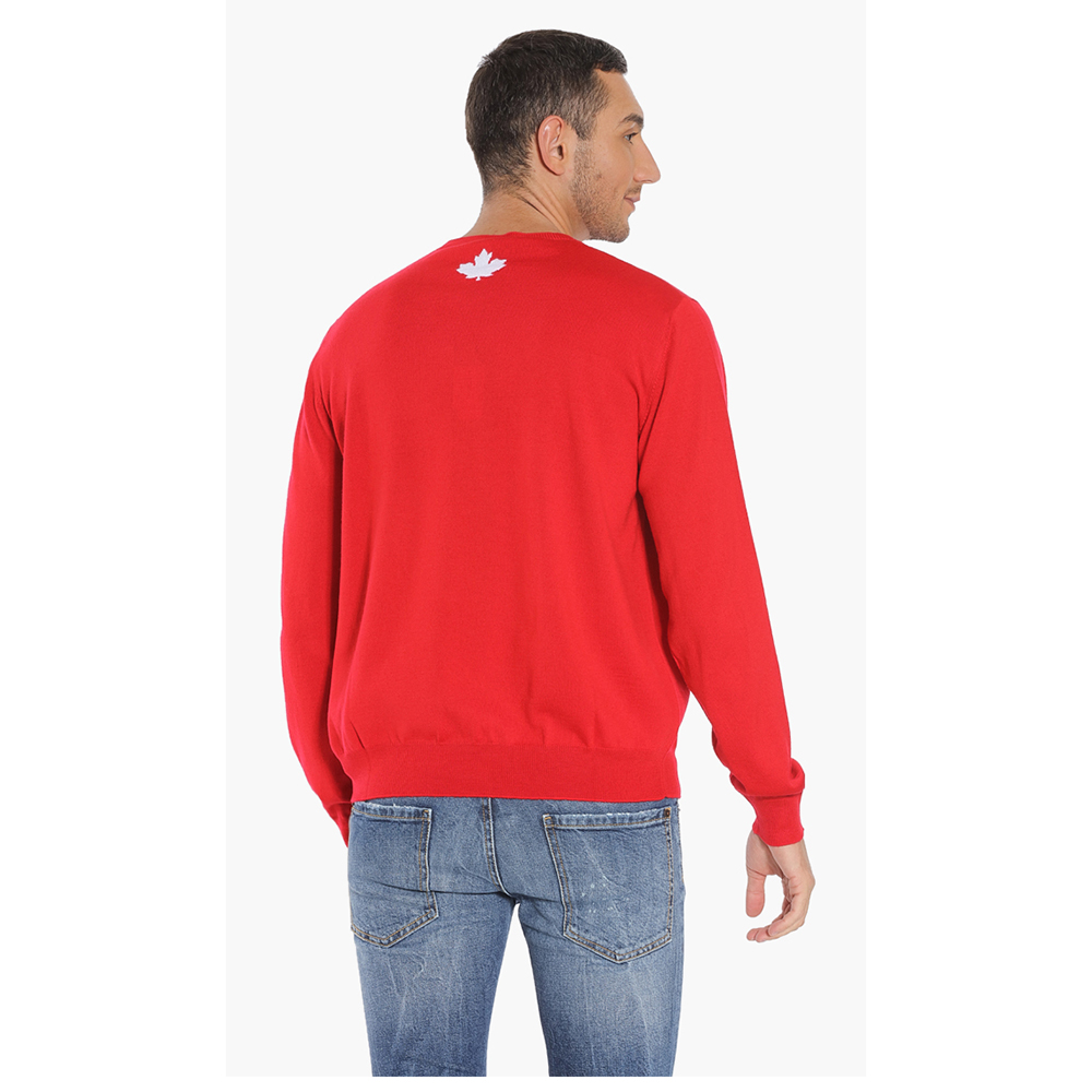 

Dsquared2 Red Graphic Print Sweater