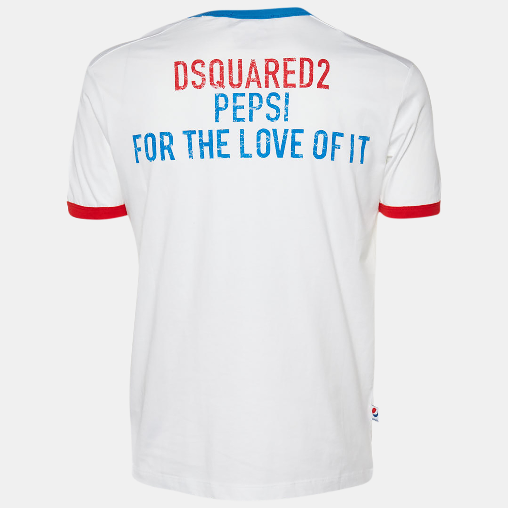

Dsquared2 x Pepsi White Jersey Fat Dan Fit T-Shirt
