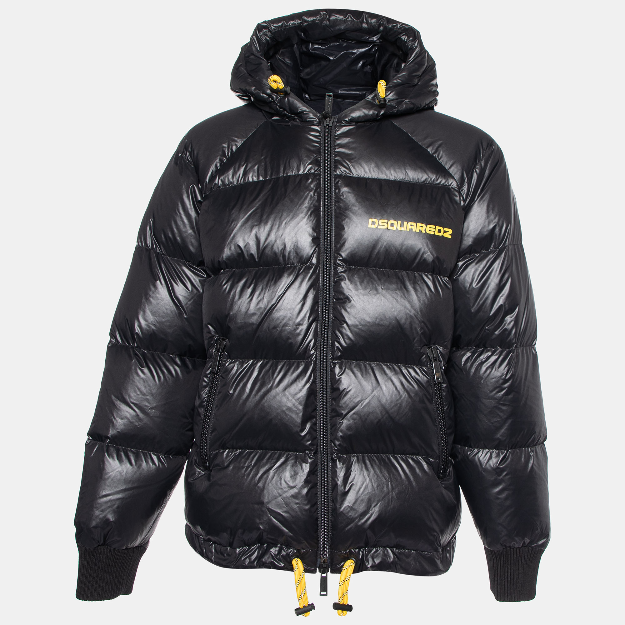 

Dsquared2 Black Down Hooded Crest Jacket