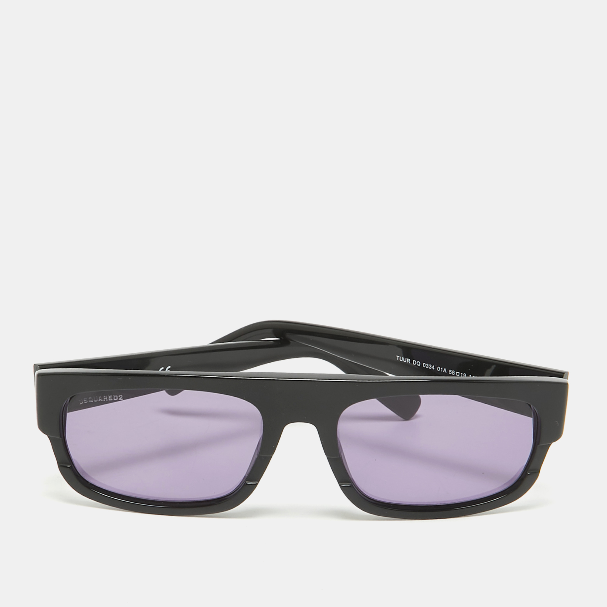 

Dsquared2 Black Tuur DQ Rectangle Sunglasses