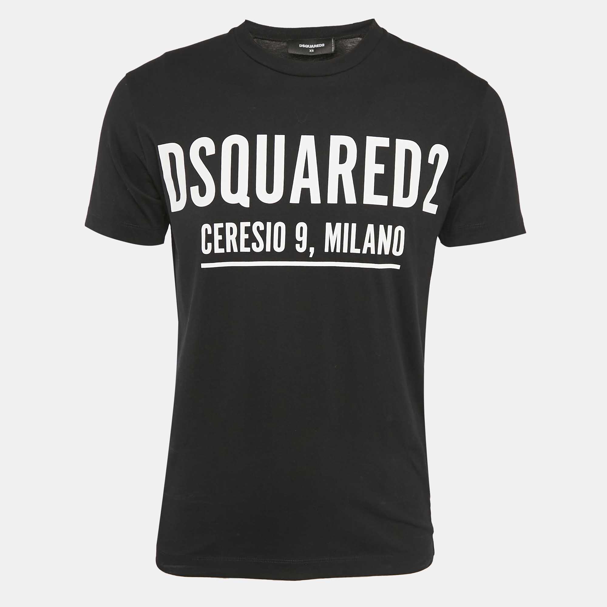 

Dsquared2 Black Logo Print Jersey Cool Fit T-Shirt XS